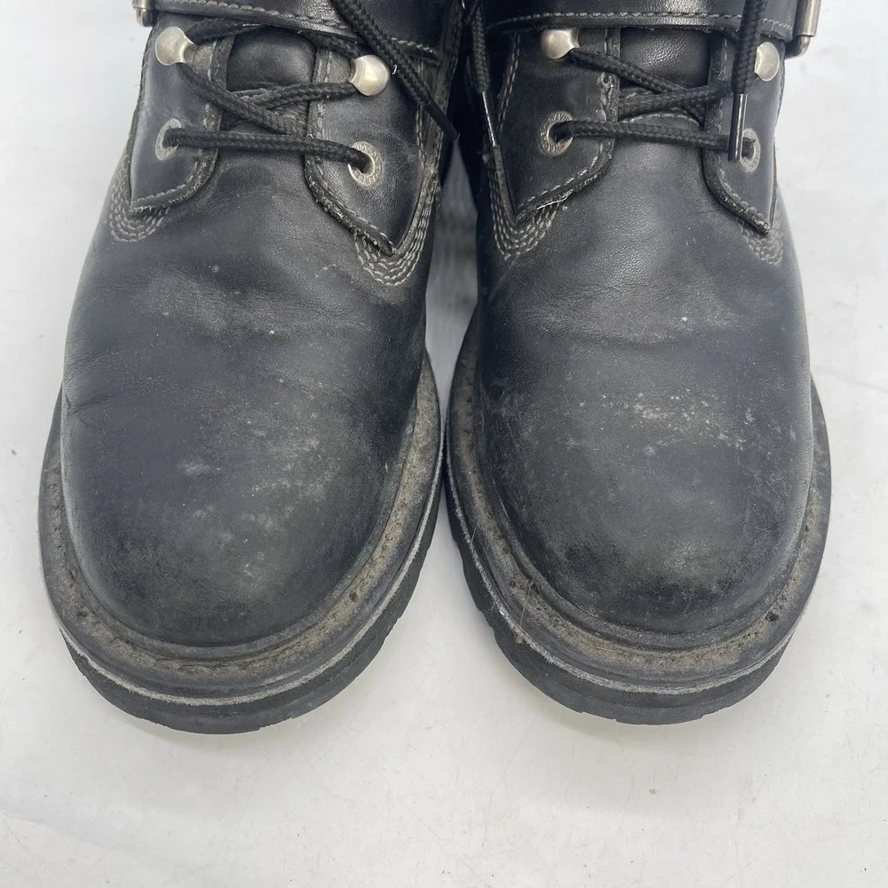 Harley Davidson Motorcycle Boots Mens 10 Brake Buckle Black Leather D91684